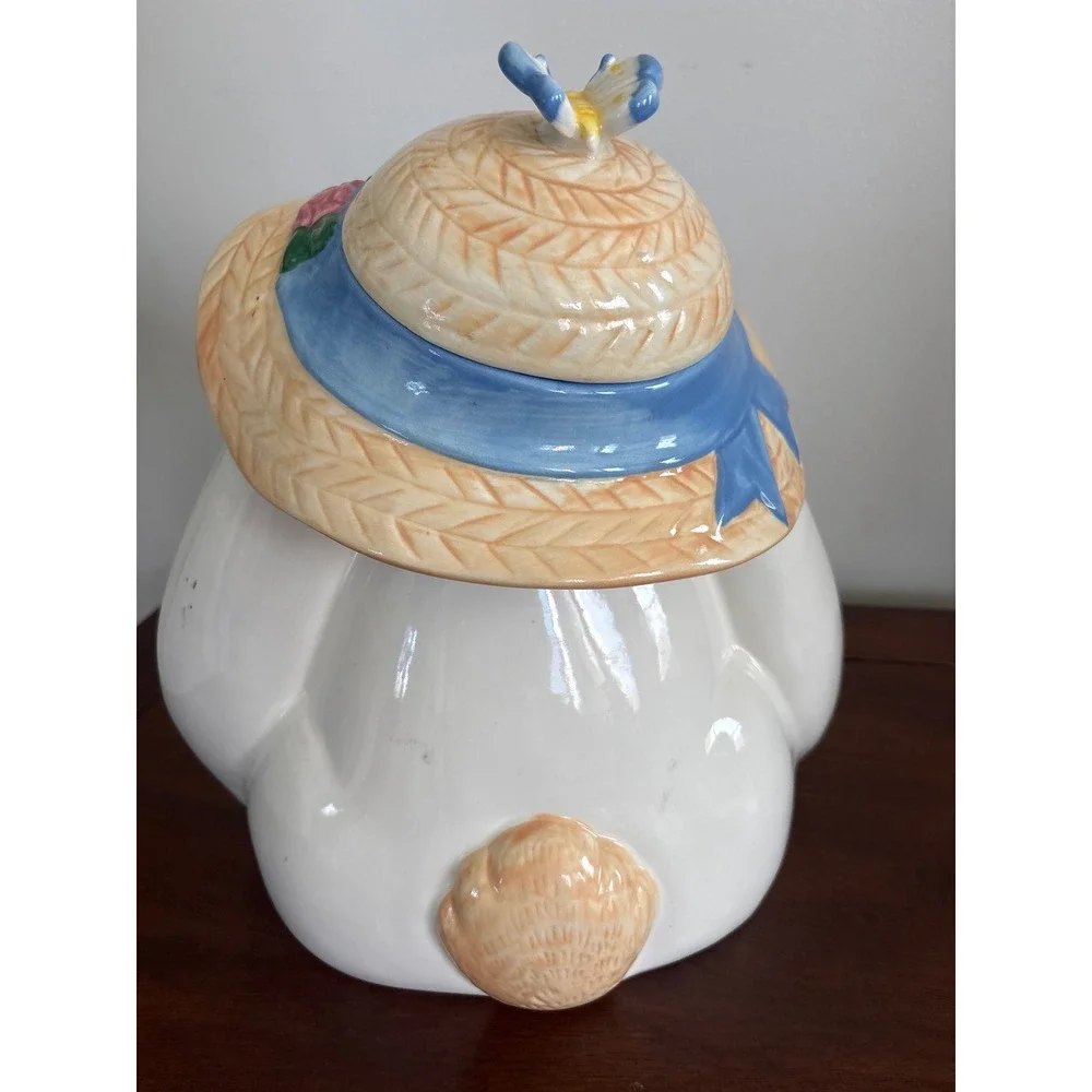 Vintage Treasure Craft 90s  Bunny Rabbit Easter Cookie Jar Pfaltzgraff Large 12